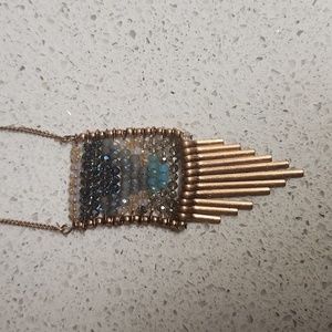 Maurices Rustic Rosegold Beaded Boho Fashion Necklace